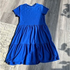 Textured baby doll dress